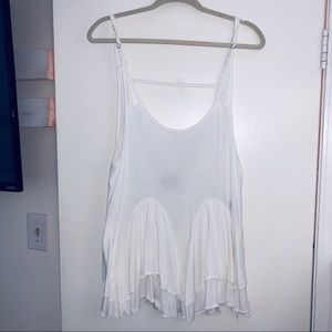 white cotton super soft flows tank top